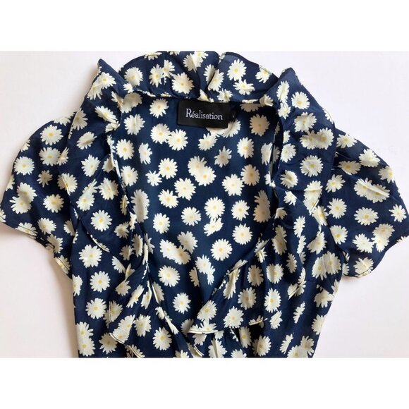 Realisation Par The Valentina Dress Daisy Blue White Size Large - Picture 6 of 8